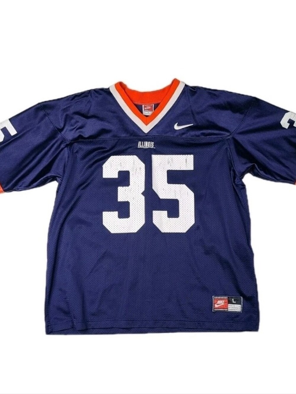 Vintage 90s Nike Illinois Fighting Illini #35 Football Jersey Large USA Made